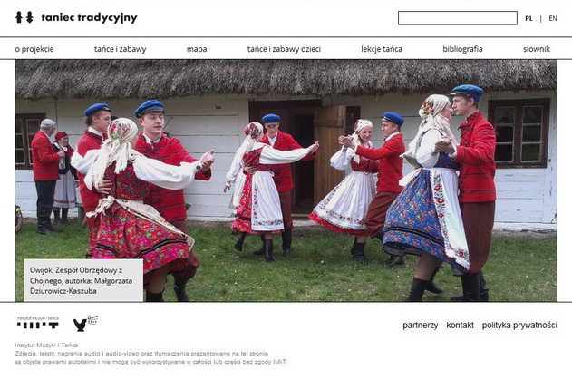 Strona internetowa poświęcona polskim tańcom tradycyjnym - miniatura